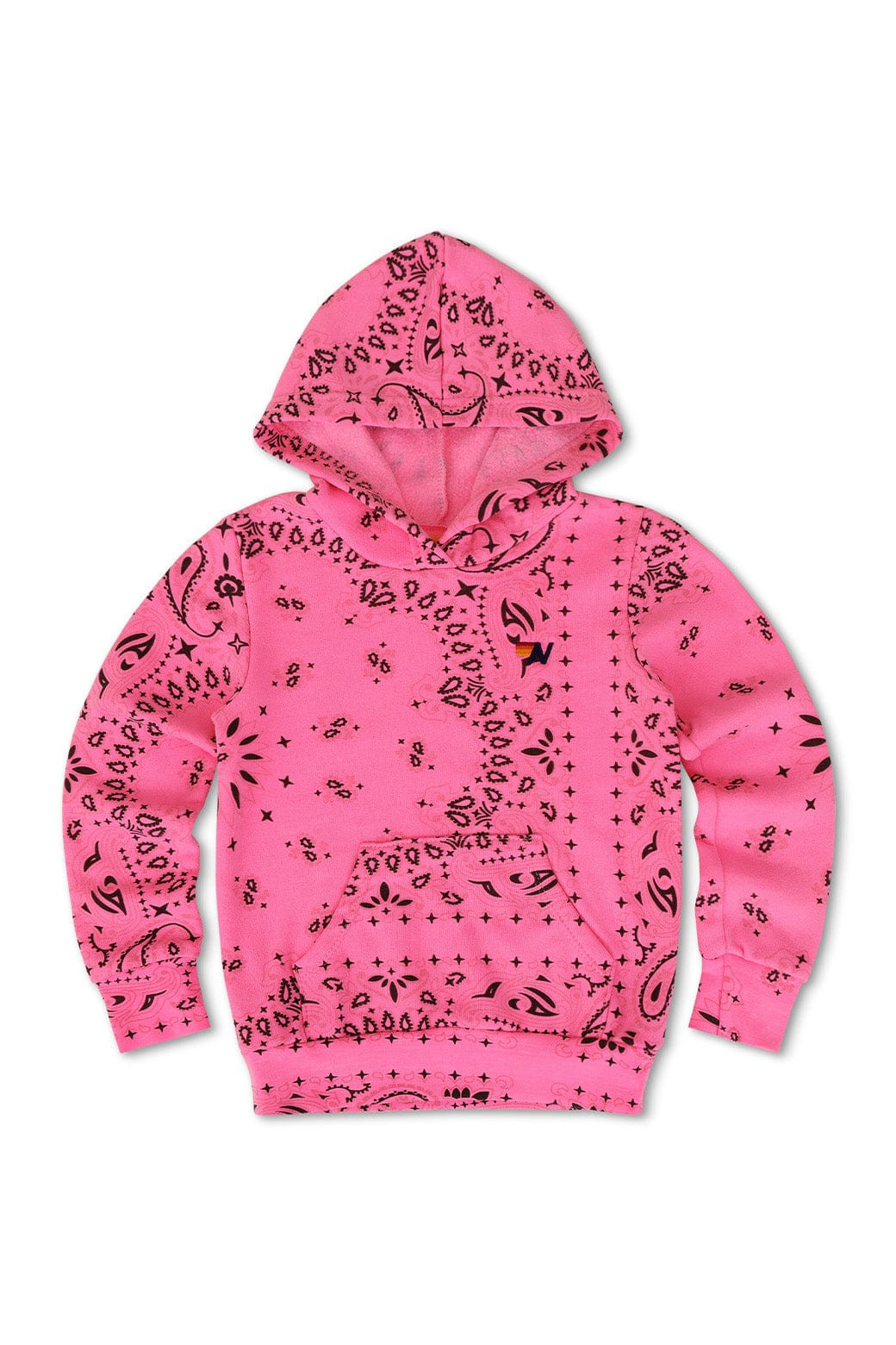 KID'S BANDANA PULLOVER HOODIE - NEON PINK | Aviator Nation