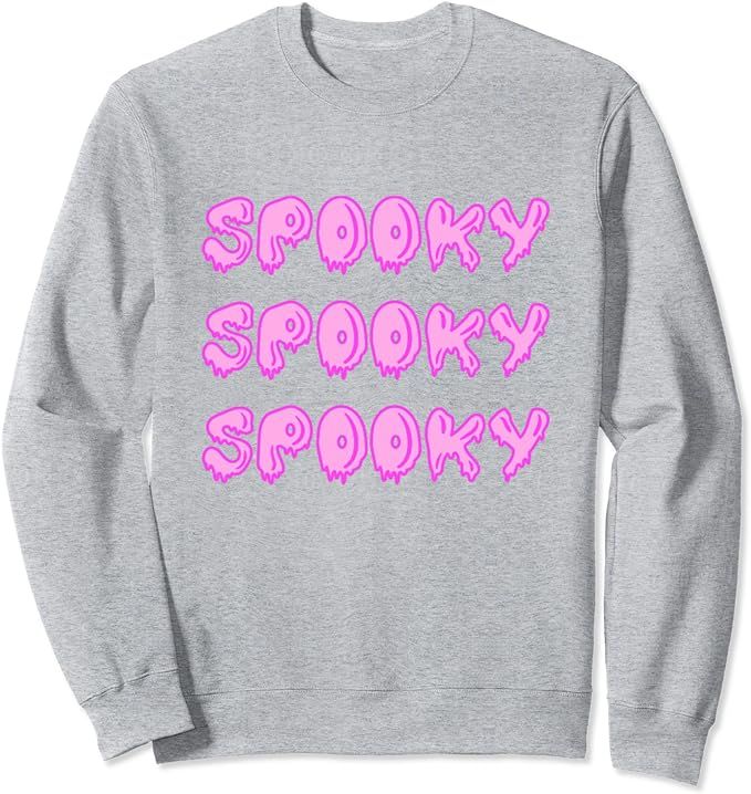 Fall Graphic Tees - Spooky Pink Letters Sweatshirt | Amazon (US)