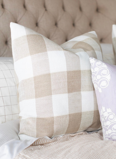 Fair Weather Check Pillow | Euro | The Cross Decor & Design