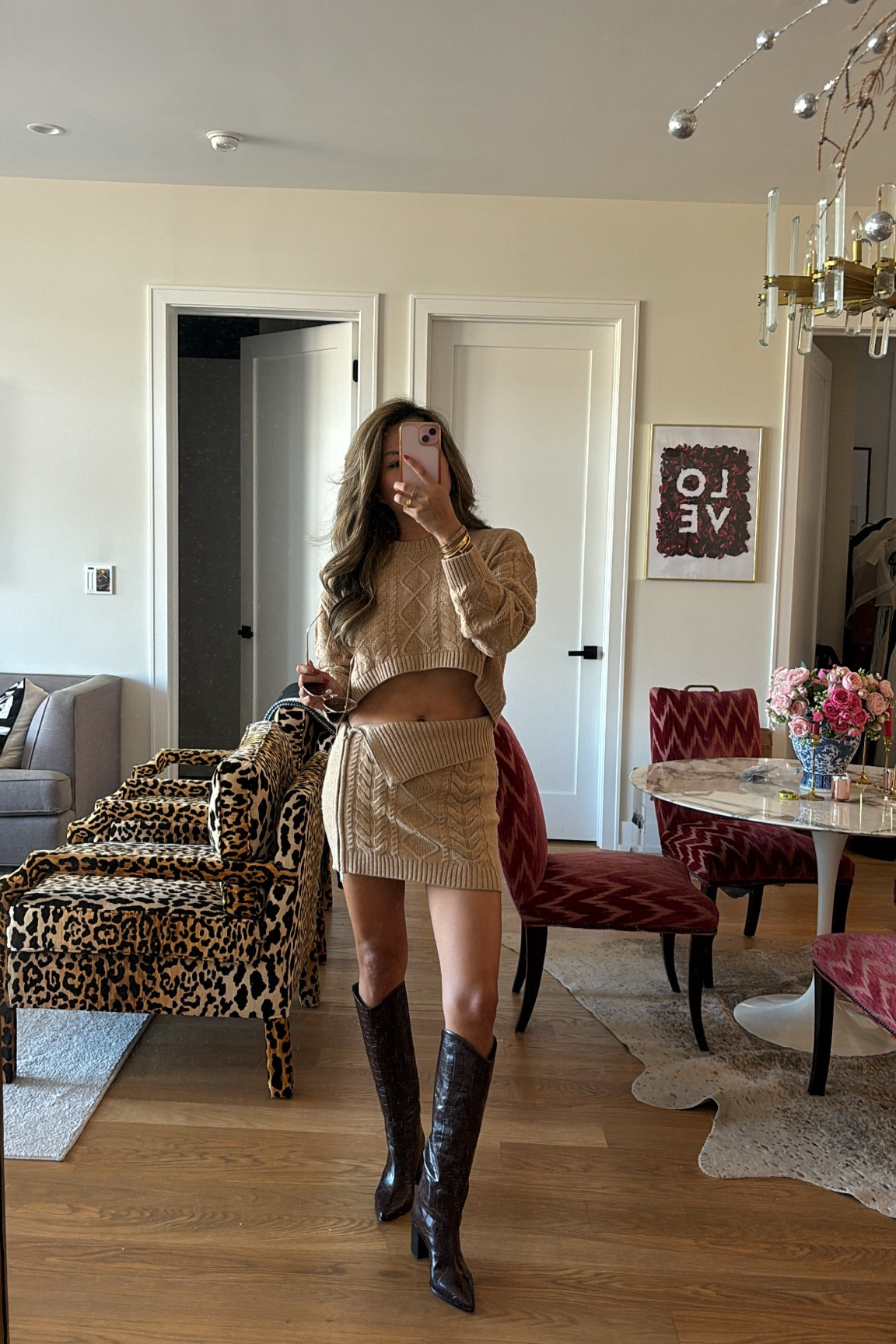 Sweater set revolve. Wearing a small. Best knee high boots. True to size.  Fall outfit fall style 

#LTKStyleTip #LTKSeasonal #LTKOver40