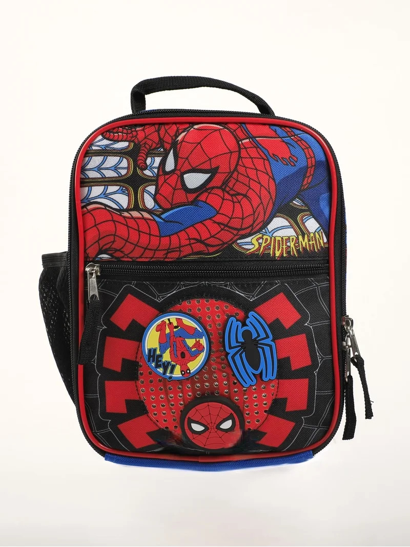 Spider-Man Lunch Bag with Water Holder Pocket and Durable Design | Walmart (US)