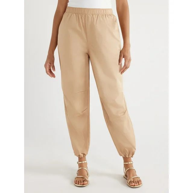 Scoop Women’s Cotton Parachute Jogger Pants, Sizes XS-XXL | Walmart (US)