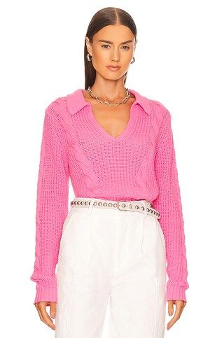 Central Park West Chelsea Polo Sweater in Pink from Revolve.com | Revolve Clothing (Global)