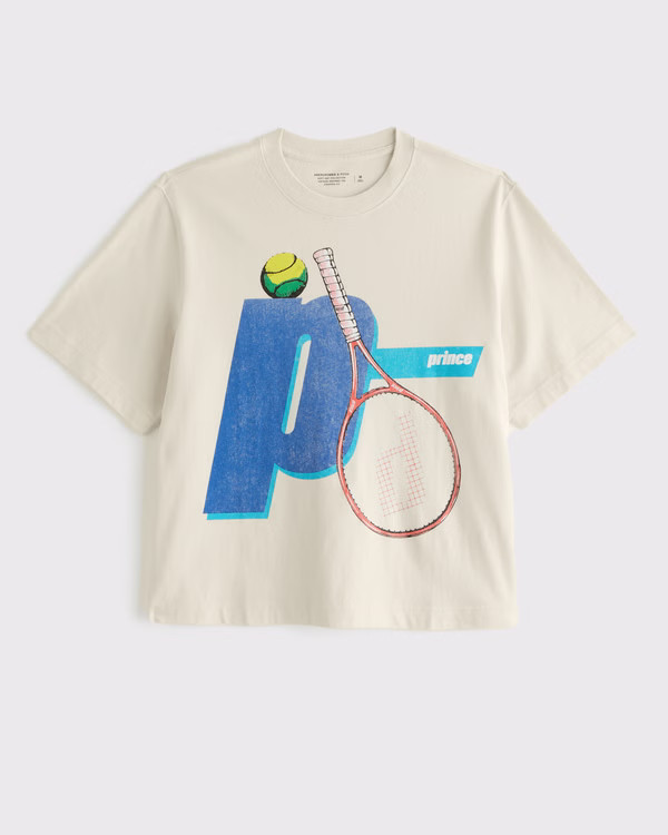 Men's Prince Tennis Vintage-Inspired Cropped Graphic Tee | Men's Clearance | Abercrombie.com | Abercrombie & Fitch (UK)