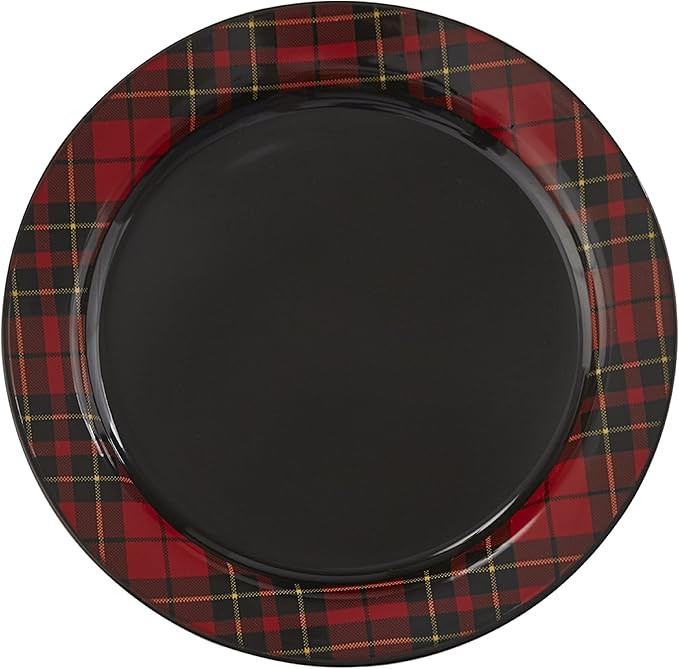 Park Designs Black Sportsman Plaid Dinner Plate Set of 4 | Amazon (US)