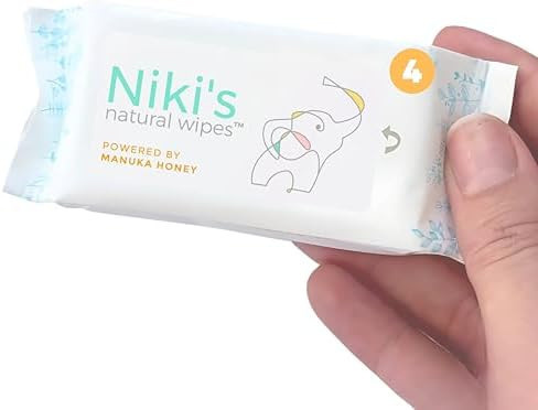 Niki's Natural Pocket Baby Wipes | Organic Baby Wipes Sensitive | Made with Manuka Honey and Coco... | Amazon (US)