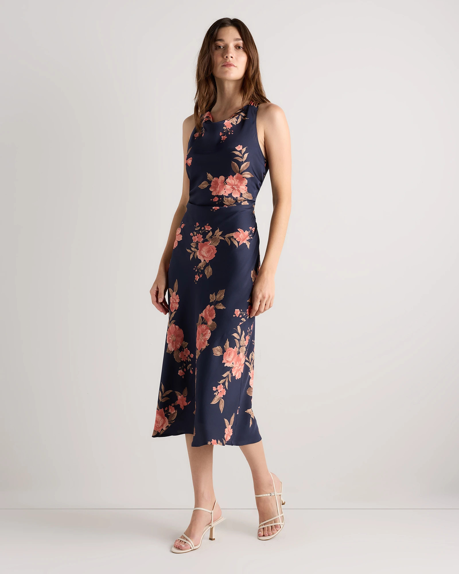 Washable Stretch Silk High Neck Midi Dress | Quince
