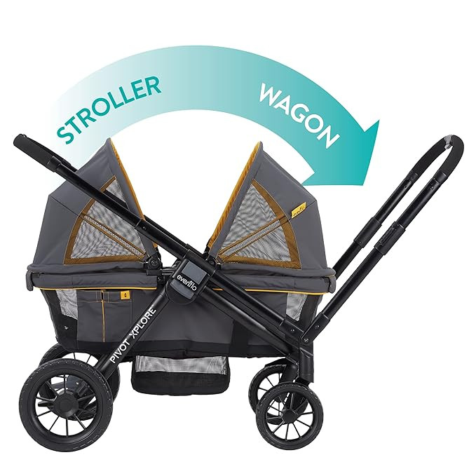 Evenflo Pivot Xplore All-Terrain Stroller Wagon (Adventurer Gray) | Amazon (US)