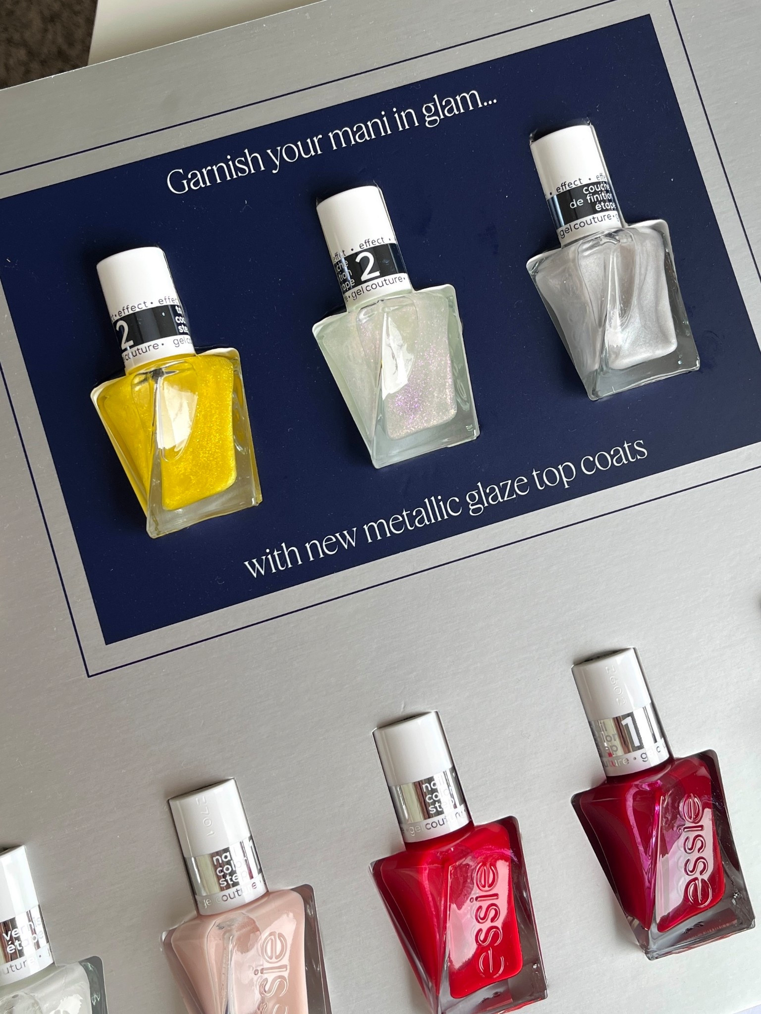 Got my hands on Essie’s newest toppers from the gel couture line, will be trying them soon, Blushed Metal (center) is the one I’m most excited about! 

#nailpolish #essie #nailinspo

#LTKSeasonal #LTKBeauty