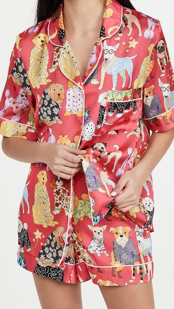 Fashion Dogs Pink Short Pajama Set | Shopbop