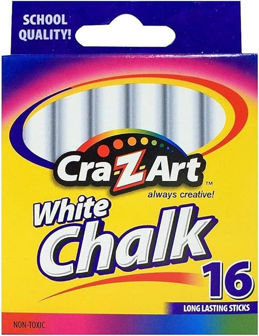 Cra-Z-Art Classroom Chalk, White, Pack Of 16 Pieces | Amazon (US)