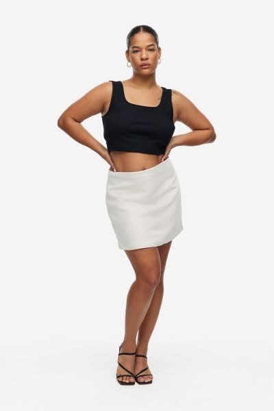 Linen-blend Mini Skirt | H&M (US + CA)