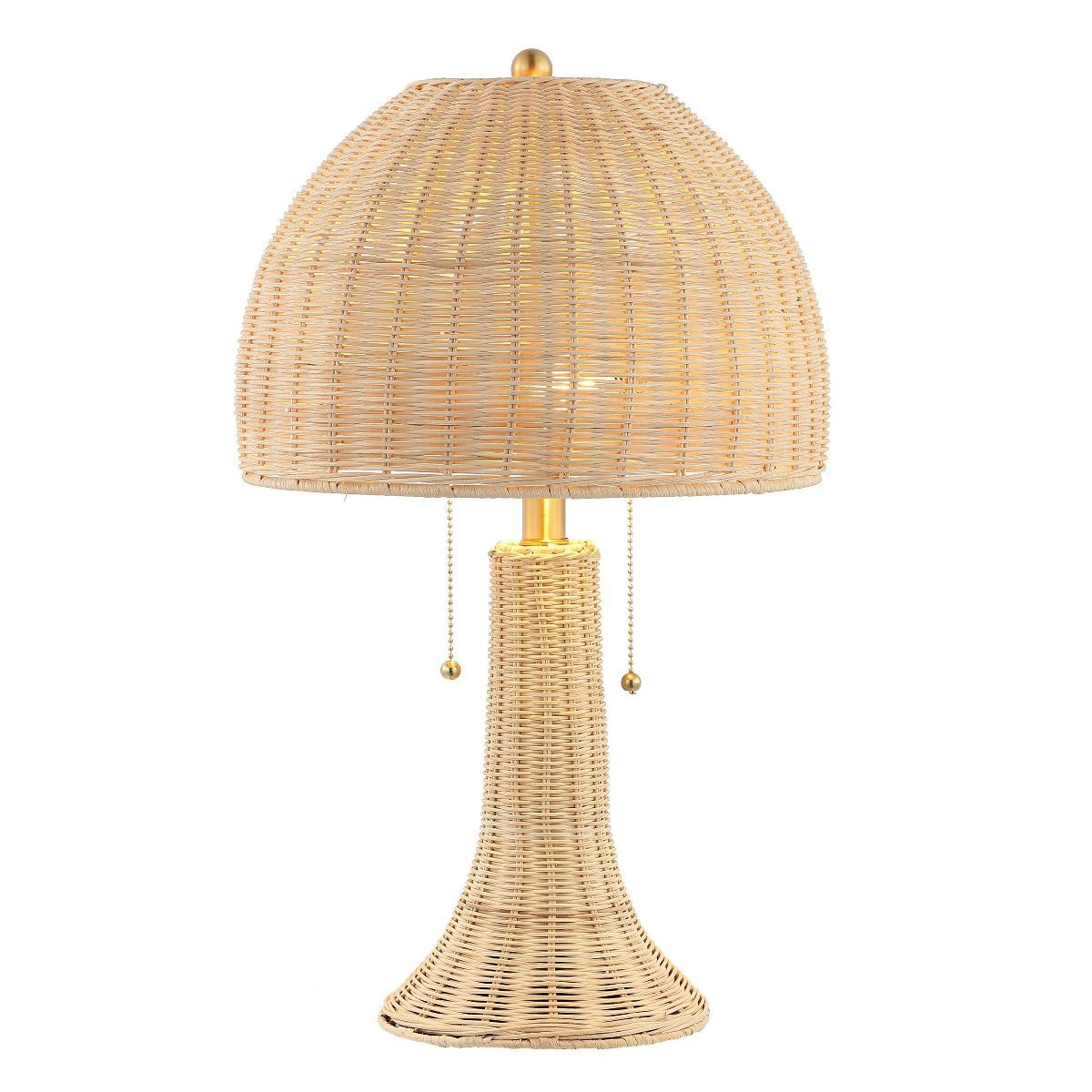 22" LED Joanie Rustic Iron Table Lamp Natural/Brass (Includes LED Light Bulb) - JONATHAN Y | Target