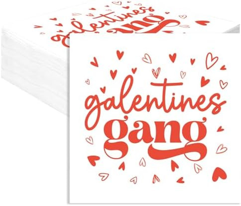 Galentines Napkins, 50Pcs Galentines Gang Cocktail Paper Napkins, Girls Ladies Galentine's Day De... | Amazon (US)