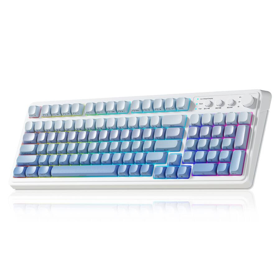 AULA - S99, 99-Key, Wireless, Membrane, Gaming Keyboard, RGB, 5-Layer Padding, 2000 mAh Battery, ... | Best Buy U.S.