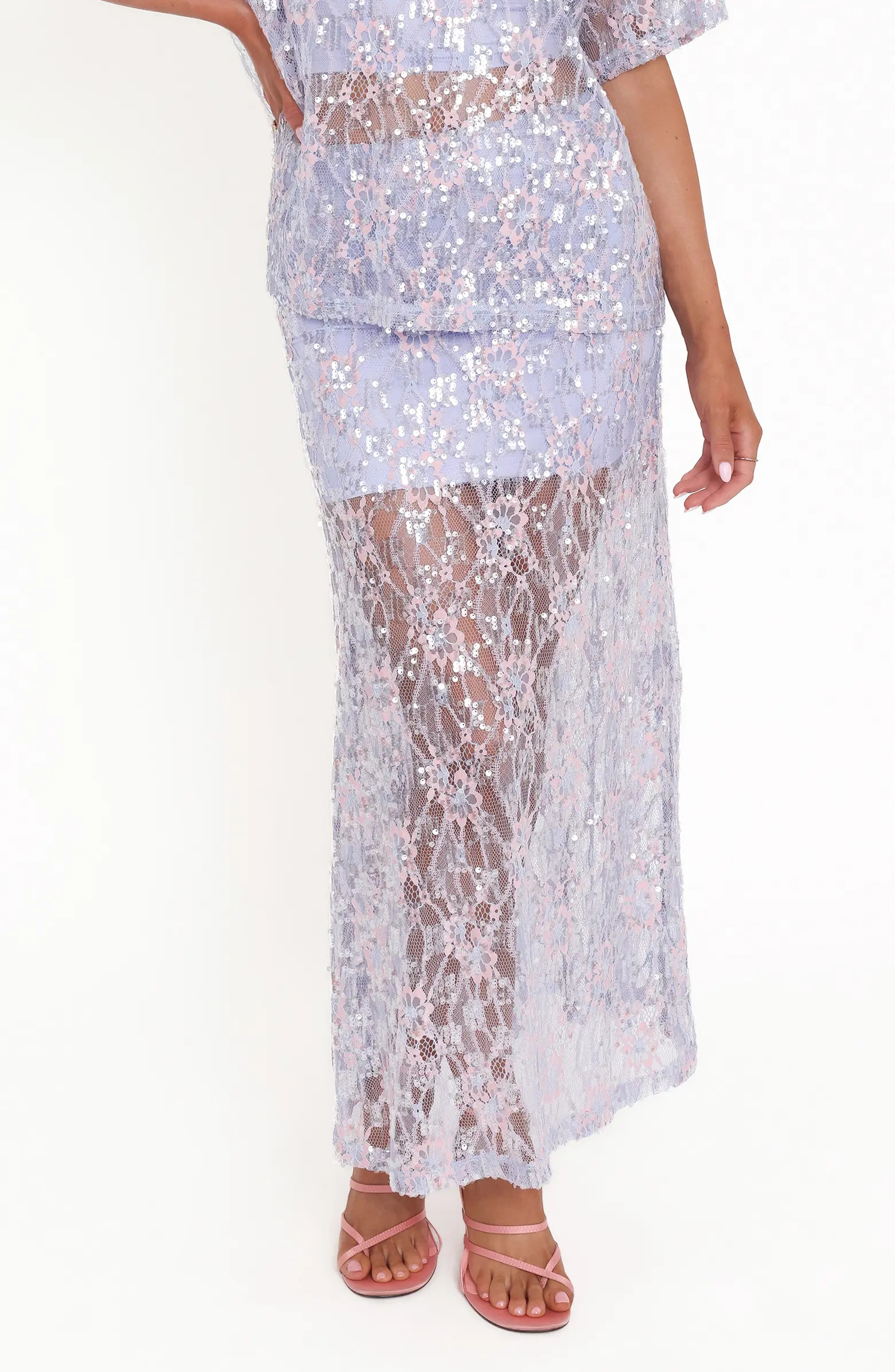 Yonder Sequin Lace Maxi Skirt | Nordstrom