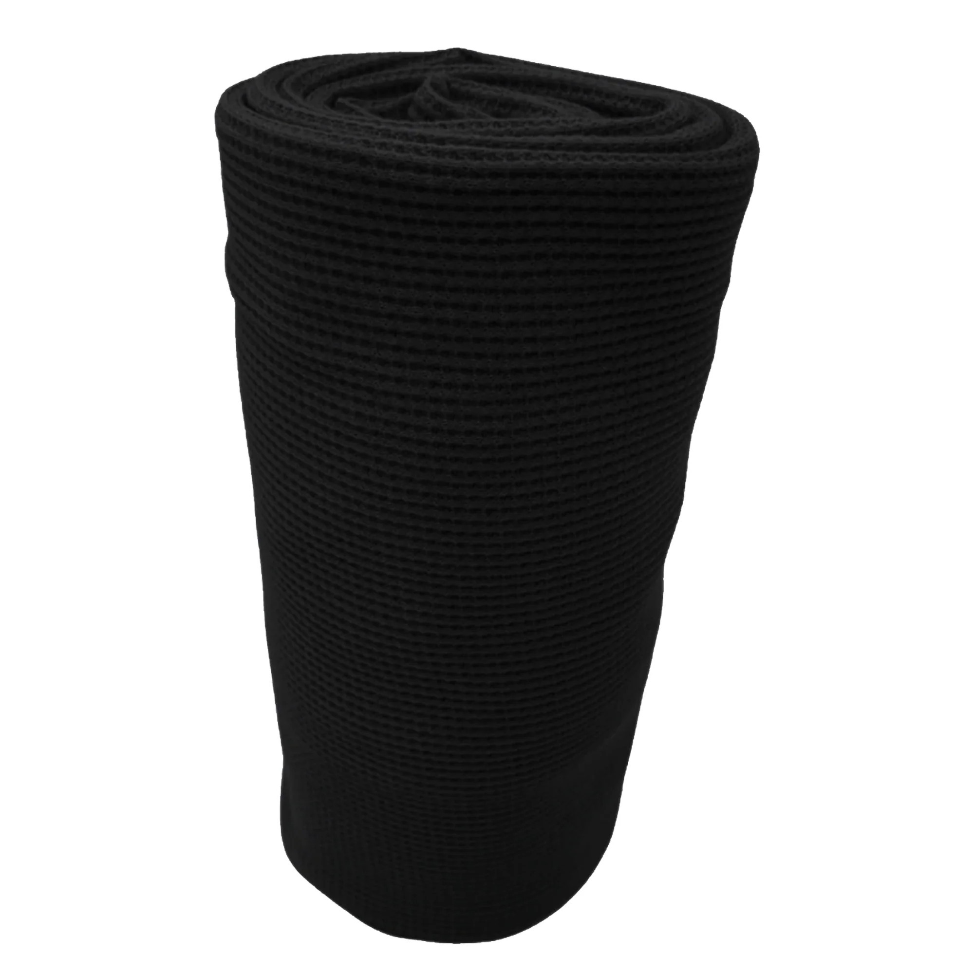 Organic Cotton Waffle Swaddle Blanket, Black | SpearmintLOVE