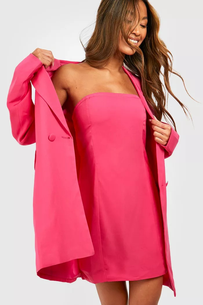 Blazer And Mini Dress Set | boohoo (US & Canada)
