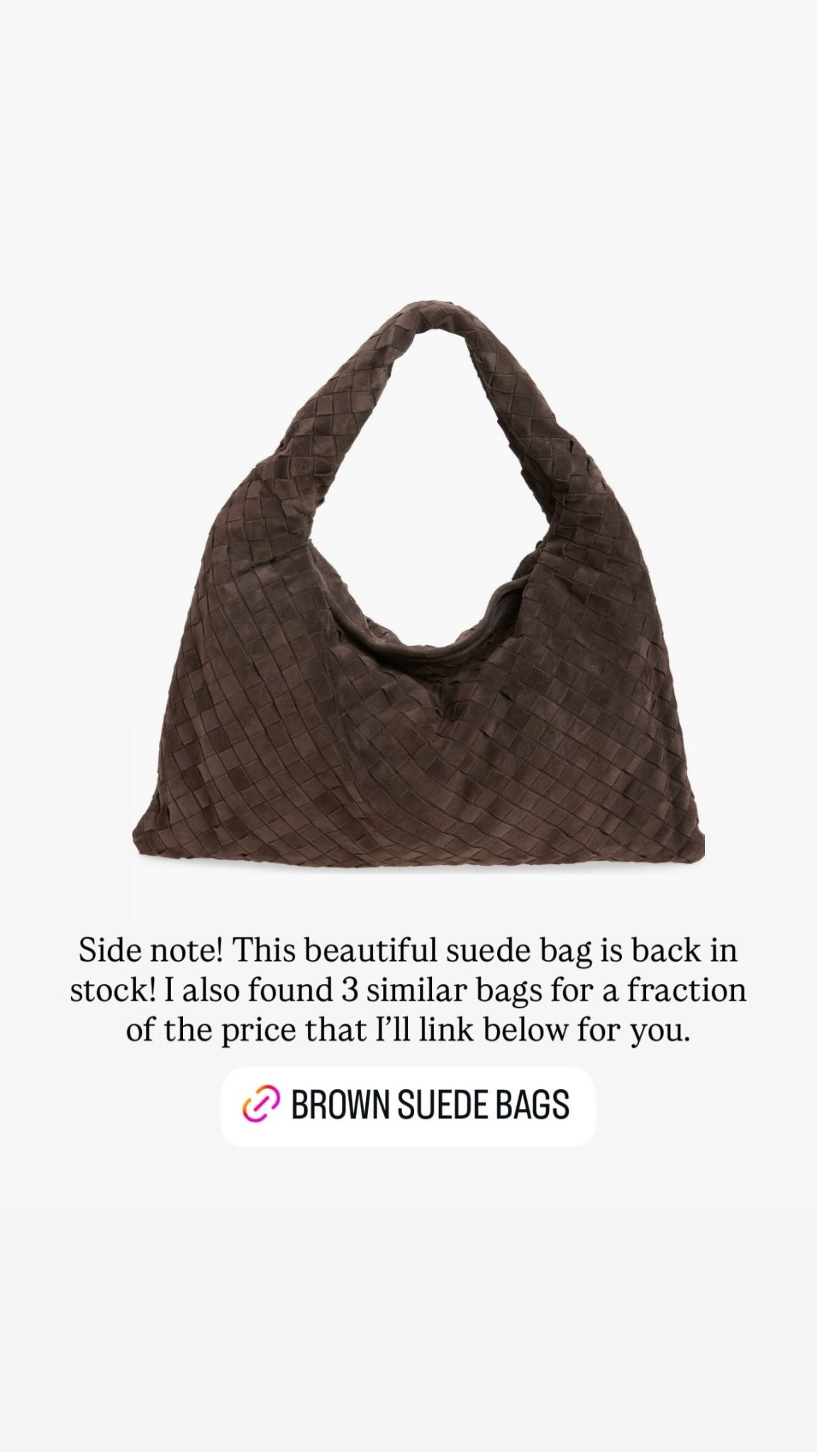 Side note! This beautiful suede bag is back in stock! I also found 3 similar bags for a fraction of the price that I'll link below for you.

#LTKOver40 #LTKBeauty #LTKootd