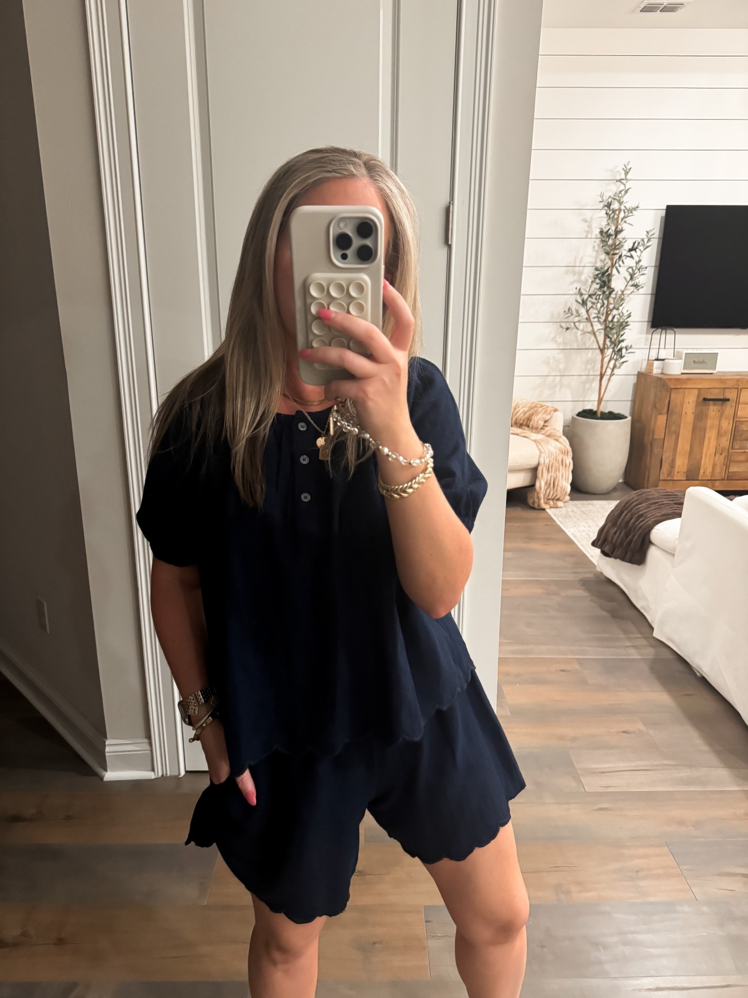 Walmart fashion Walmart finds scallop linen two piece set size medium in both. Spring outfit summer outfit

#LTKPetite