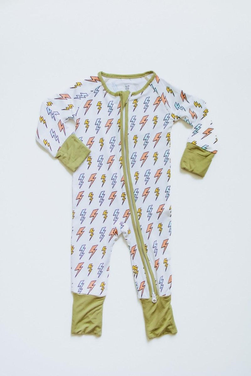 Lightning Bolt Zipper Romper | Kinderlein