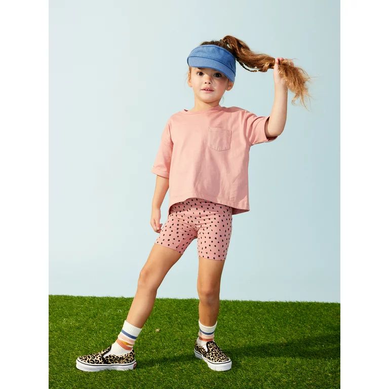 Little Star Organic Toddler Girl 4Pk Bike Shorts, Size 12M-5T | Walmart (US)