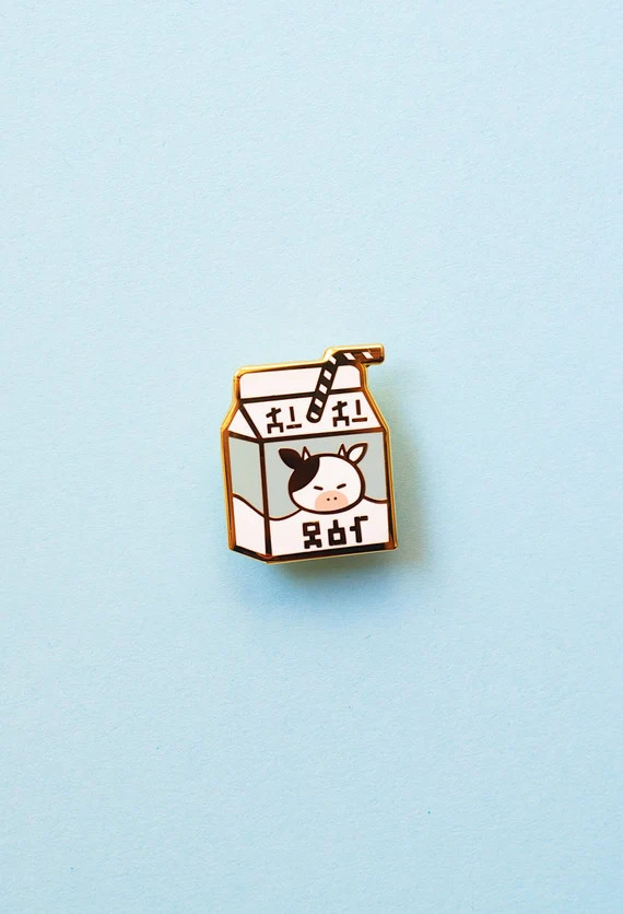 Lon Lon Milk  Enamel Pin  Cute Milk Drink - Etsy France | Etsy (FR)