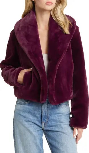 Shawl Collar Faux Fur Jacket | Nordstrom