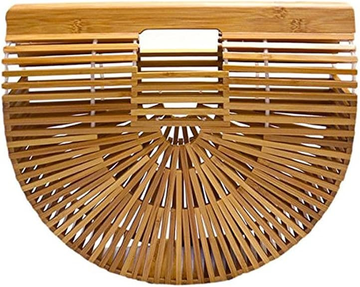 Bamboo Bags for Women Handmade Bamboo Women Handbag Wooden Purse Beach Bamboo Bag Travel Tote Bag... | Amazon (US)