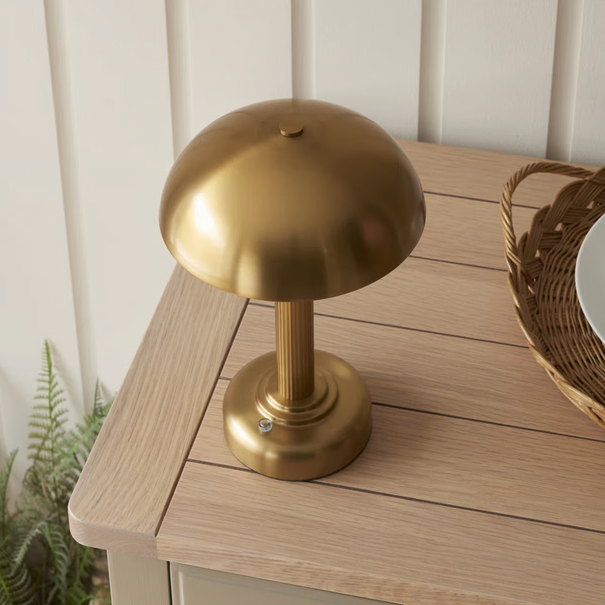 Bridport Rechargeable Table light finished in Warm Brass | Wayfair UK
