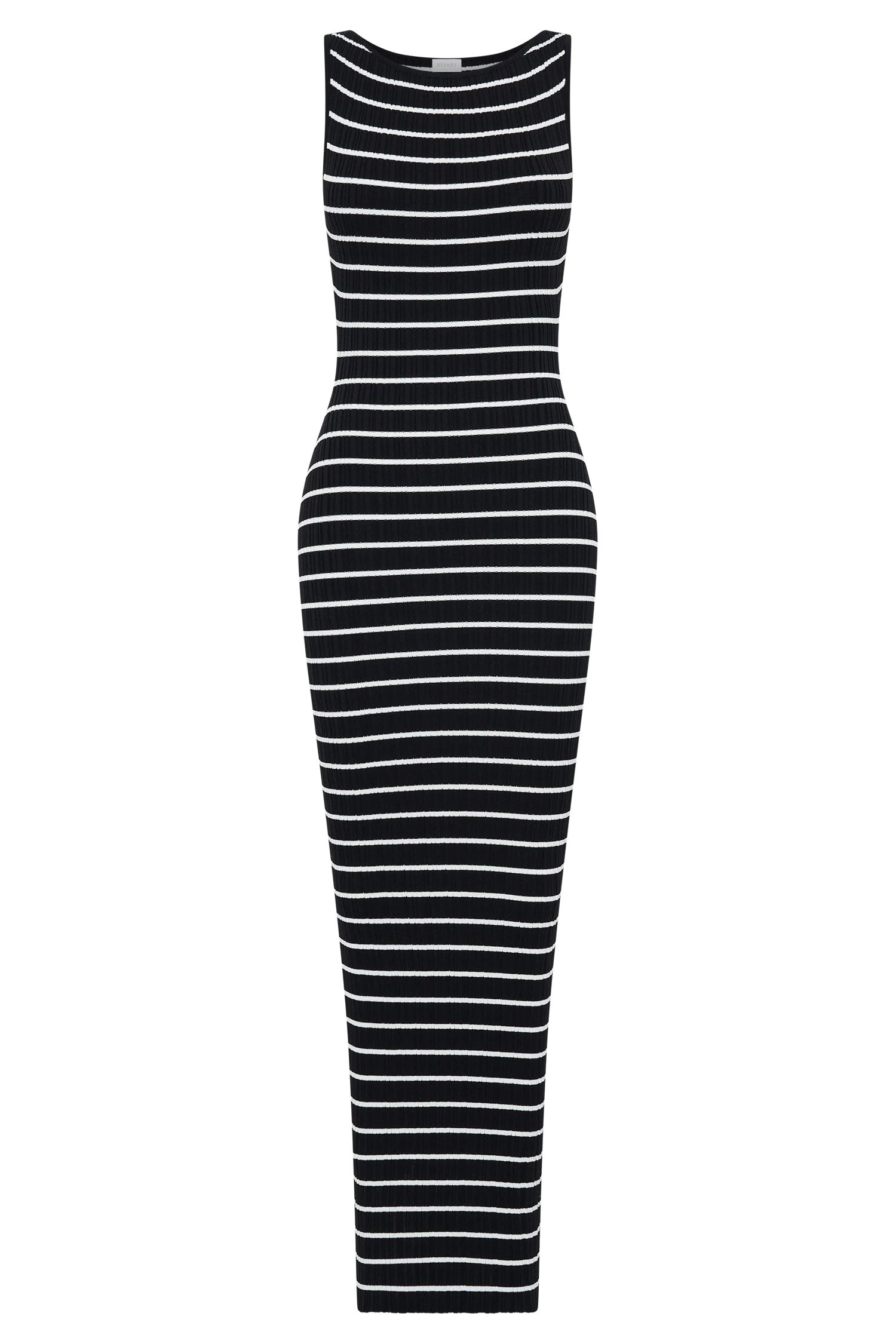 Seema Sleeveless Knit Maxi Dress - Black | MESHKI US