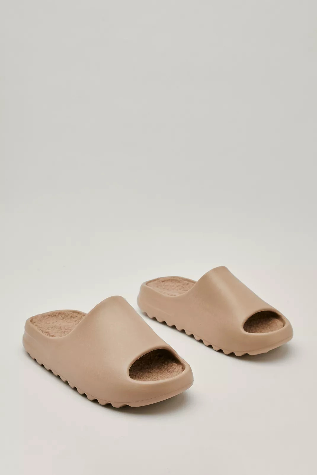 Borg Lined Sliders | Nasty Gal (US)