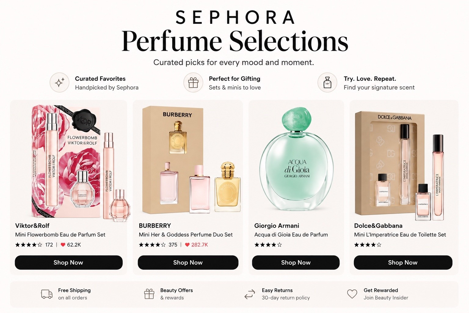 ✨ Sephora perfume finds that smell way more expensive than they are! ✨

If you’re looking for a new signature scent or a gift idea, these mini perfume sets are such a great way to try luxury fragrances without committing to a full-size bottle.

🌸 Viktor & Rolf Flowerbomb
🤍 Burberry Her & Goddess Duo
💚 Armani Acqua di Gioia
🍉 Dolce & Gabbana L’Imperatrice

Which scent would you choose first? 👇#SephoraFinds #PerfumeLover #FragranceFavorites #BeautyFinds #GiftIdeas #LTKStyle #LuxuryForLess #PerfumeCollection

#LTKBeauty #LTKSaleAlert #LTKBeauty #LTKselfcare