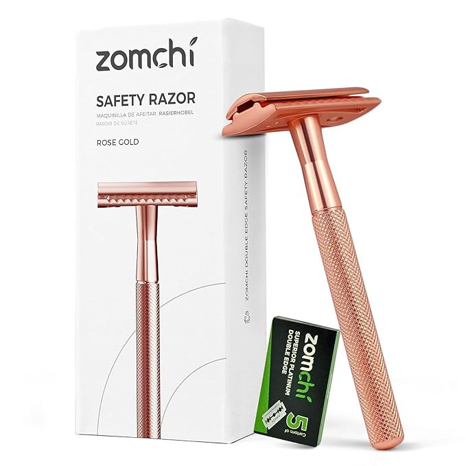 ZOMCHI Safety Razor for Men&Women with 5 Double Edge Safety Razor Blades, Double Edge Razor, Reus... | Amazon (US)