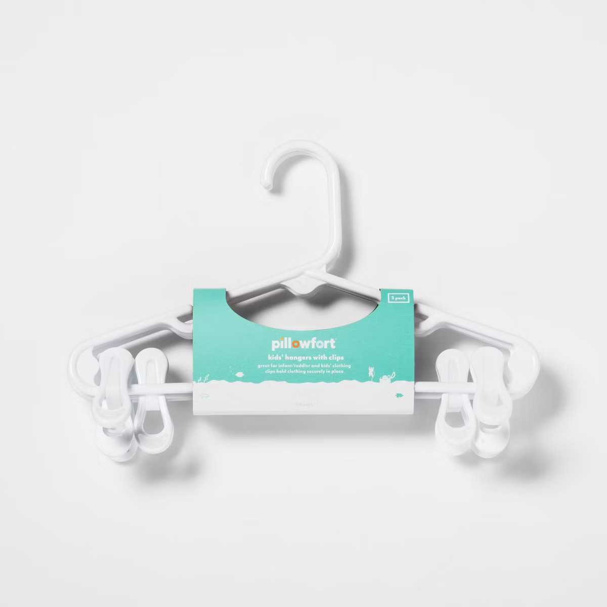 3 pk White Kids' Hanger with Clips - Pillowfort™ | Target