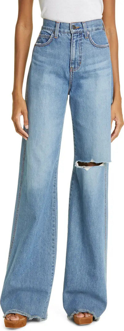 Taylor Ripped High Waist Wide Leg Jeans | Nordstrom