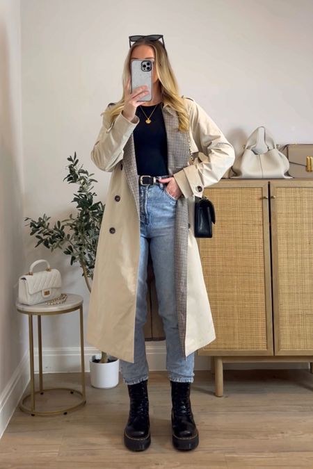 neutral trench coat for spring! I’ve linked a few of my favourites, including this check trench. I’m wearing size 10 for reference! 

#LTKfit #LTKitbag #LTKeurope