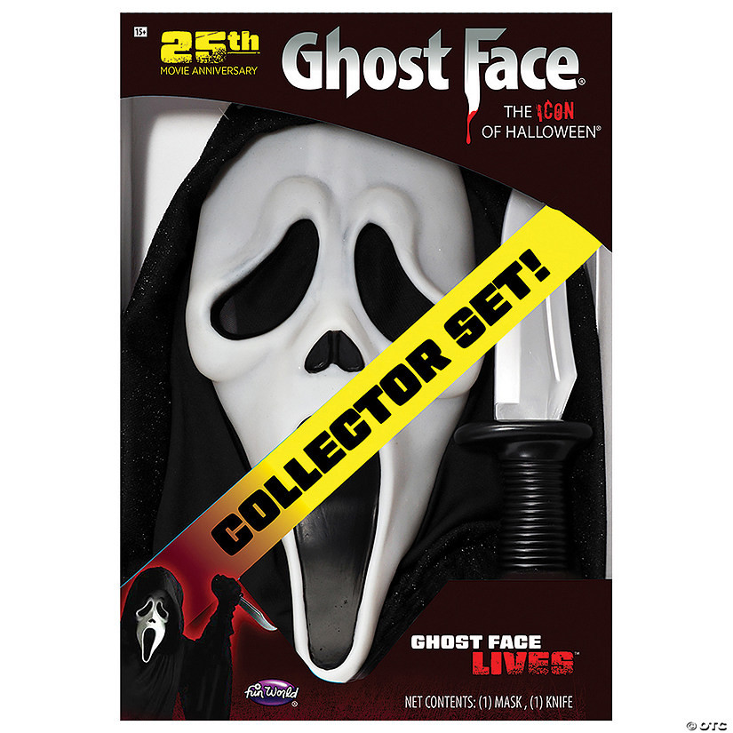 Scream™ Ghost Face® Costume Mask & Knife 25th Anniversary Collector Box Set | Oriental Trading Company