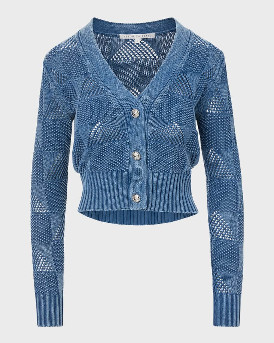 Veronica Beard Mirembe Knit Cropped Cardigan | Neiman Marcus