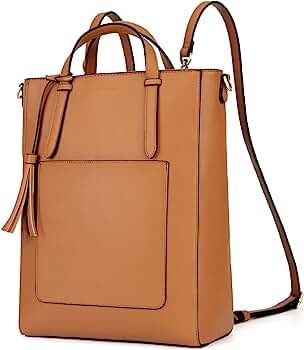 ECOSUSI Tote Bag Convertible Backpack for Women Vegan Leather Handbag Multifuction Shoulder Bag | Amazon (US)