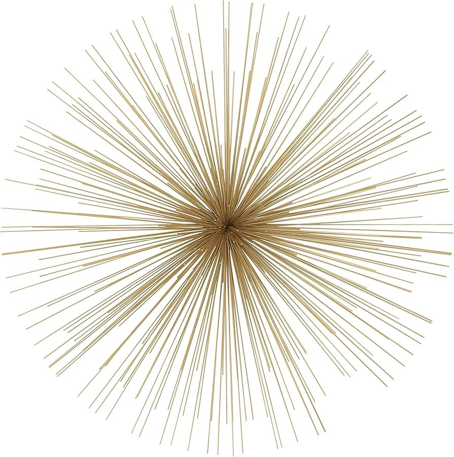Deco 79 Metal Starburst 3D Wall Decor, 32" x 7" x 32", Gold | Amazon (US)