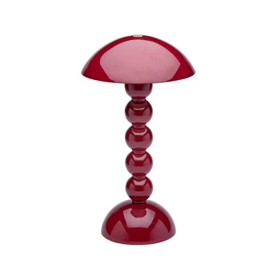Cherry Lacquer Rechargeable Bobbin LED Lamp | Addison Ross UK