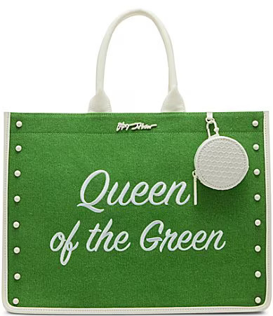 Betsey Johnson Queen Of The Green Canvas Tote Bag - Green | Dillard's