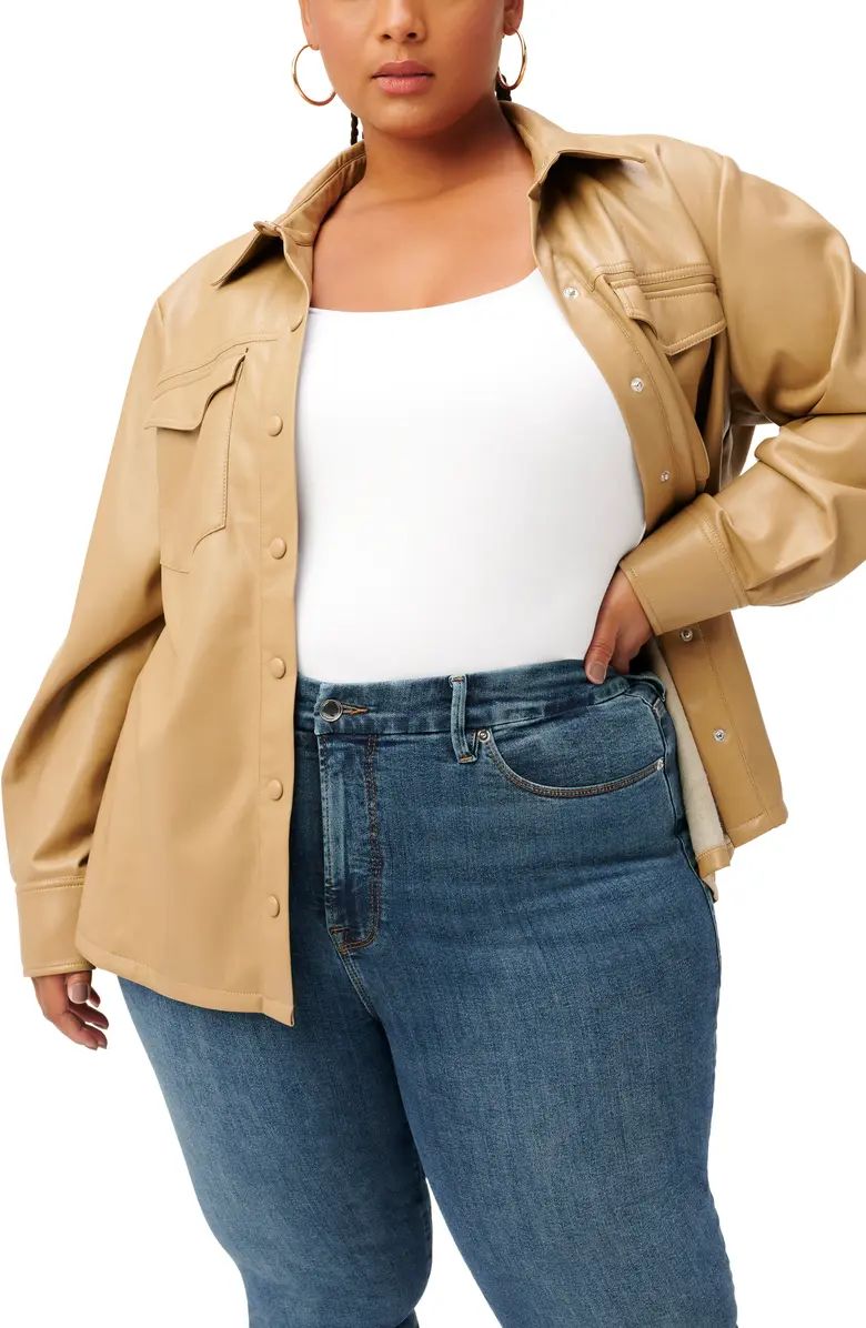 Faux Leather Utility Shirt | Nordstrom | Nordstrom
