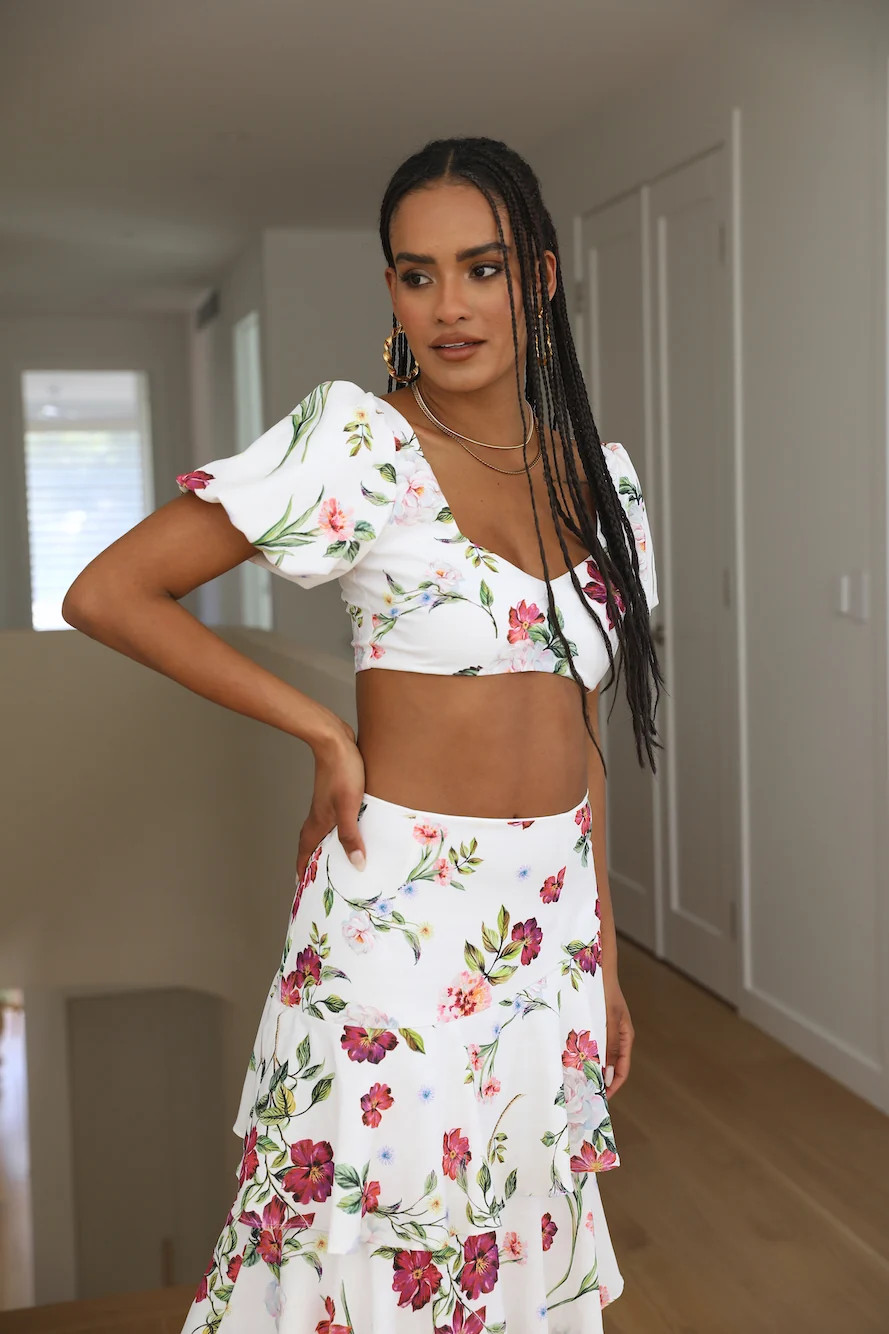 SEVEN WONDERS Yokana Top White Floral | Hello Molly (AU)