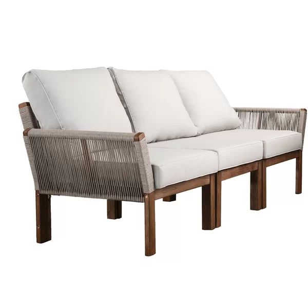 86.75'' Wide Outdoor Patio Sofa with Cushions | Wayfair North America