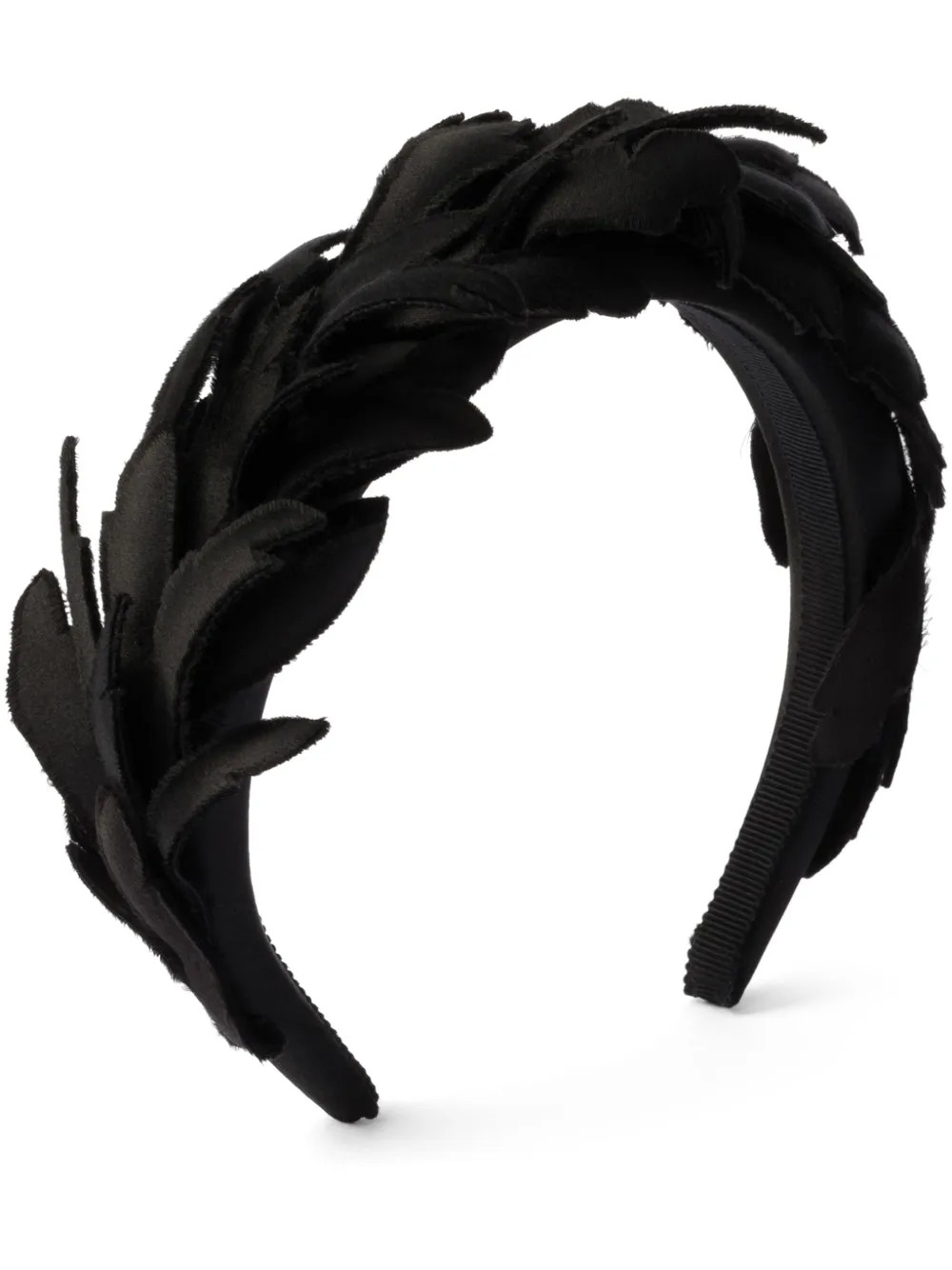Prada Satin Headband | Black | FARFETCH SI | Farfetch Global