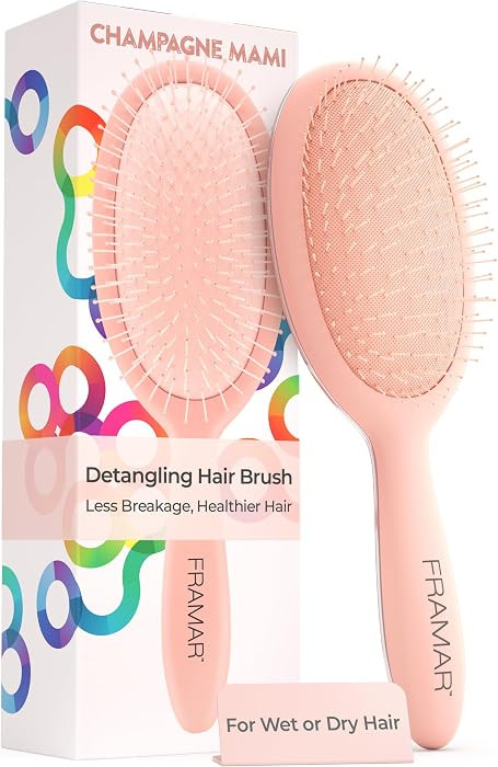 Framar Detangling Brush for Curly Hair \u2013 Hair Brushes for Women, Wet Detangler Hair Brush, W... | Amazon (US)