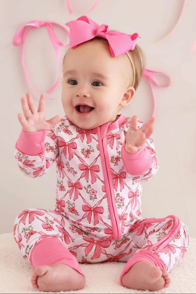 Bow Besties Convertible Zip Romper | Caden Lane
