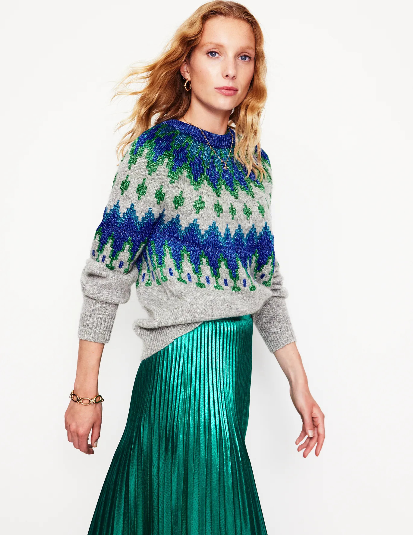 Kat Sparkle Fair Isle Jumper | Boden (US)